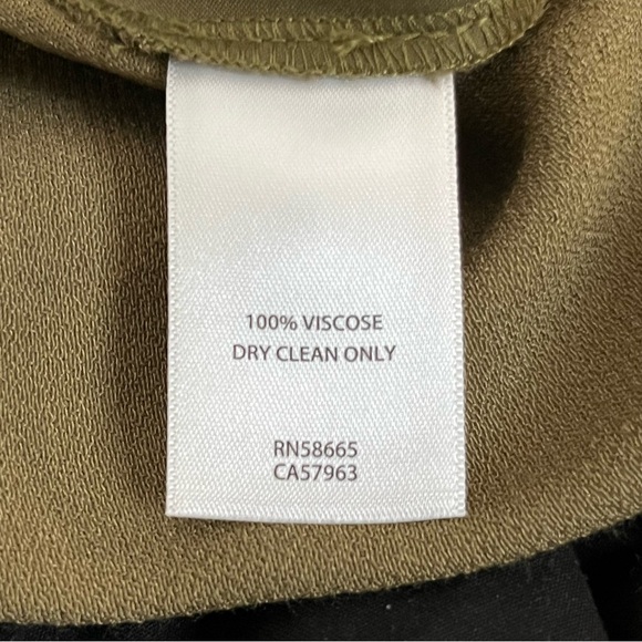 Halogen Nordstrom Straight Leg Trousers Slacks Pants-Olive Green-Women’s 12-NEW - Picture 10 of 10